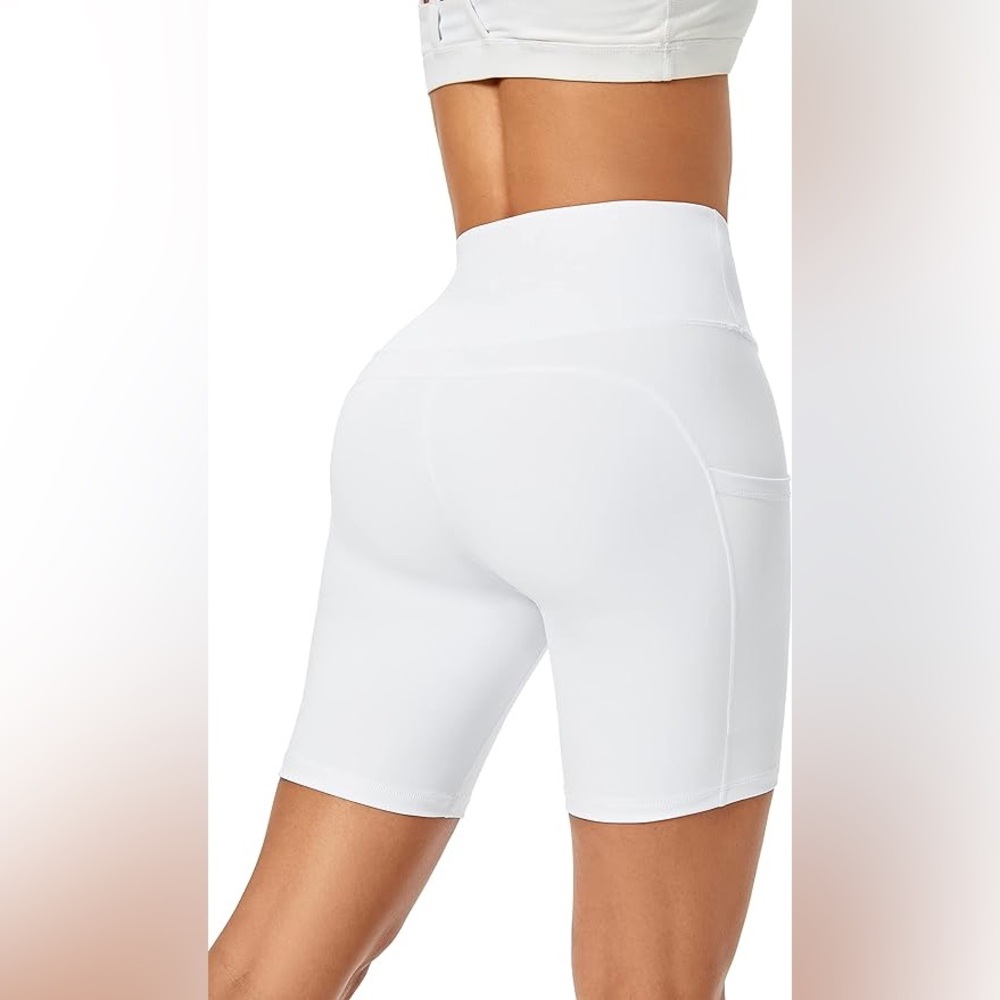 White Biker Shorts - Picture 3 of 7